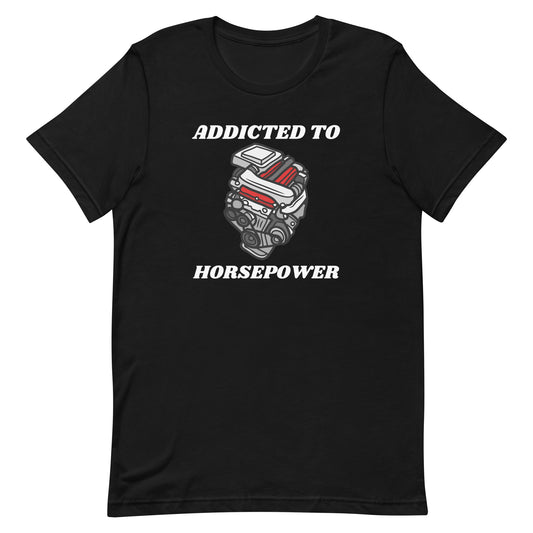 ADDICTED TO HORSEPOWER TEE - BLACK