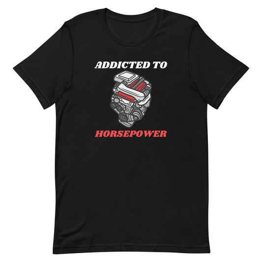 ADDICTED TO HORSEPOWER TEE - BLACK